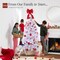 Best Choice Products Pre-Lit Premium Hinged White Artificial Christmas Pine Tree w/ Lights, Stand, PVC Branch Tips